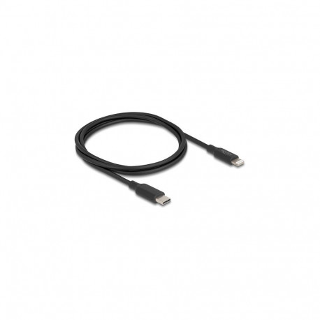 "Delock Slim Daten- und Ladekabel USB Type-C™ zu Lightning™ für iPhone™, iPad™, iPod™ schwarz 1 m MF