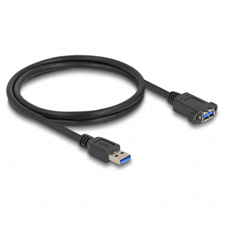 "USB 5 Gbps Kabel USB Typ-A Stecker zu USB Typ-A Buchse zum Einbau 1 m schwarz"