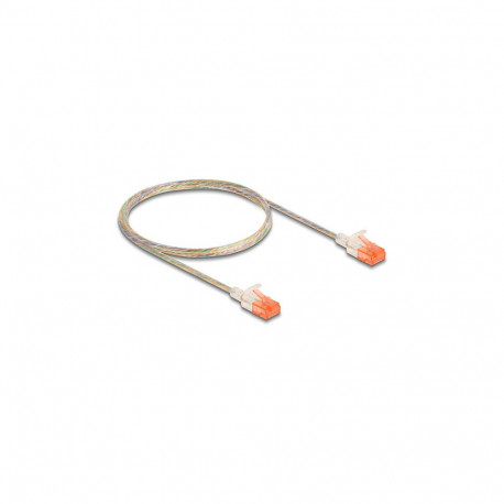 Delock RJ45 õhuke läbipaistev võrgukaabel Cat.6A U/UTP 1 m