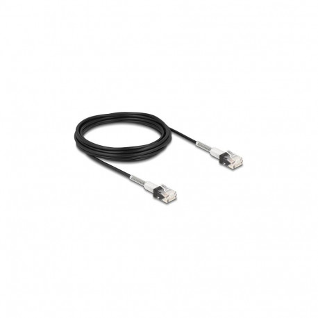 Delock RJ45 kahekordse murdekaitsega võrgukaabel Cat.6A UTP Slim 5 m must