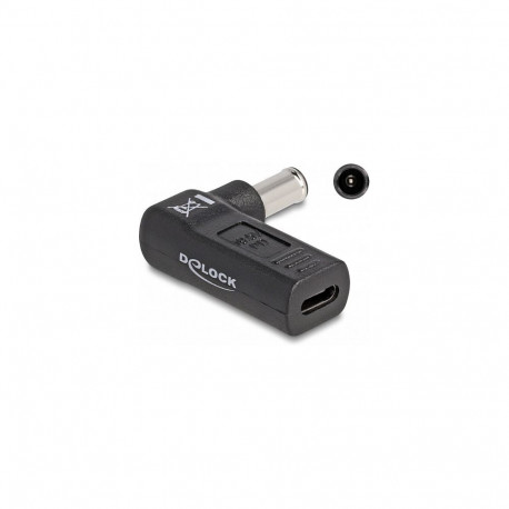 "Delock Adapter für Notebook Ladekabel USB Type-C™ Buchse zu Sony 6,0 x 4,3 mm Stecker 90° gewinkelt