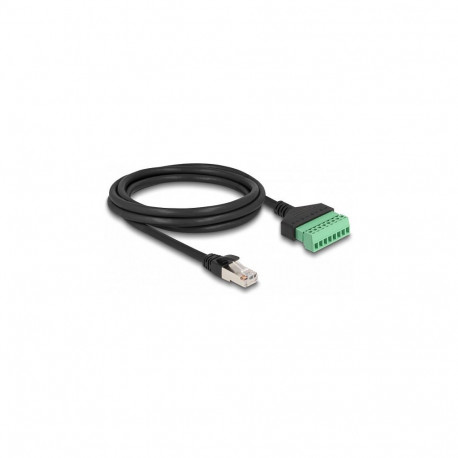 Delock RJ45 Cat.6 kaabel pistik-klemmiploki adapter 2 m 2-osaline