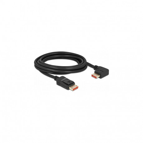 Delock DisplayPort kaabel sirge ja 90° paremale nurga all pistikuga 8K 60 Hz 3 m