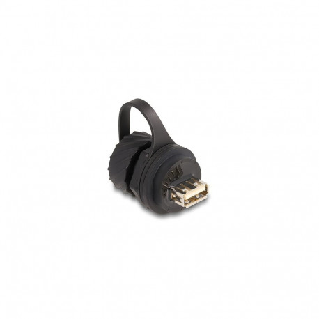 "Kabelverbinder USB 2.0 Typ-B Buchse zu USB 2.0 Typ-A Buchse zum Einbau mit Bajonett-Verschlusskappe