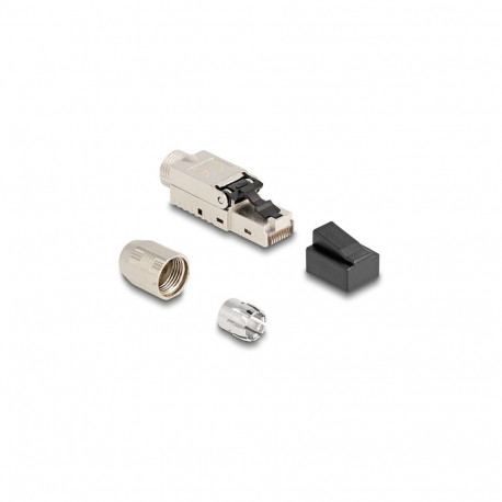 Delock RJ45 pistik Cat.6A kaablitihendi ja tolmukaitsmega, tööriistavaba