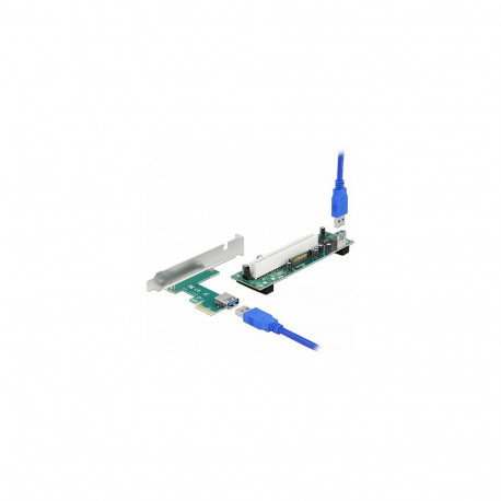 PCI Express x1 1 × PCI 32-bitise pesaga tõstekaart, 60cm kaabliga