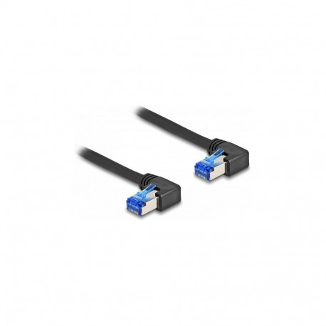 Delock RJ45 võrgukaabel Cat.6A S/FTP parempoolse nurgaga 3 m must