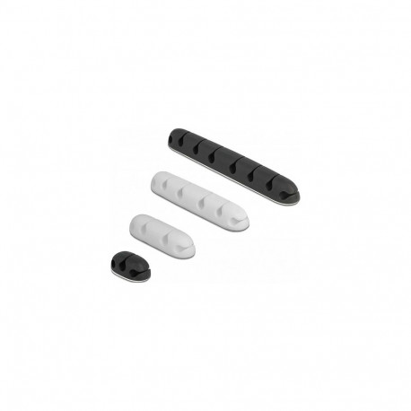 "Delock Kabelhalter selbstklebend Kombi Set 4 Stück schwarz / weiß"
