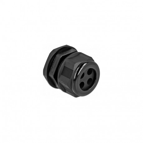 Delock PG29 kaabliläbiviik nelja kaablisisendiga ümarkaablile, must, 2 tükki