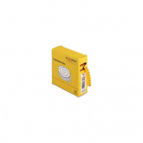 "Delock Kabelmarker Box, Nr: 2, gelb, 500 Stück"