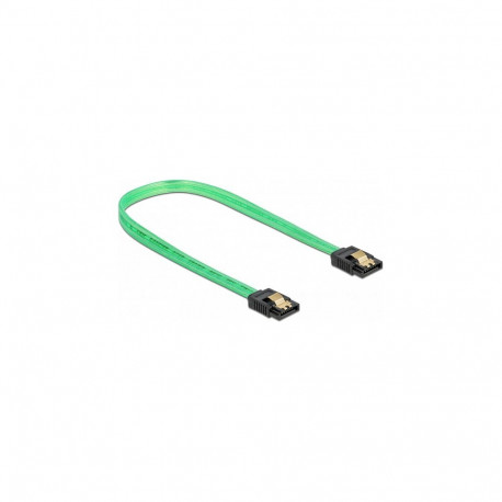 Delock SATA 6 Gb/s roheline UV-valgusefektiga kaabel 30 cm