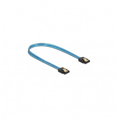 Delock SATA 6 Gb/s sinine UV-valgusefektiga kaabel 30 cm