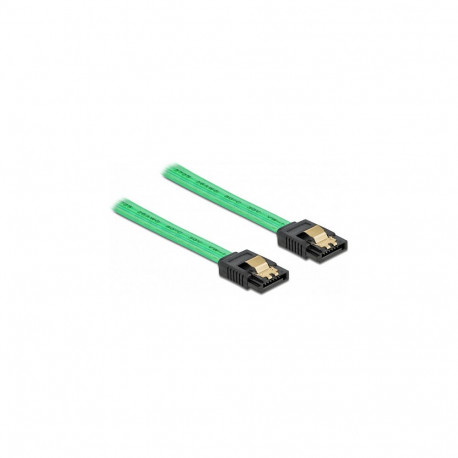 Delock SATA 6 Gb/s roheline UV valgusefektiga kaabel 20 cm