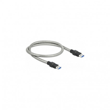 "Delock USB 5 Gbps Kabel Typ-A Stecker zu Typ-A Stecker mit Metallmantel 0,5 m"