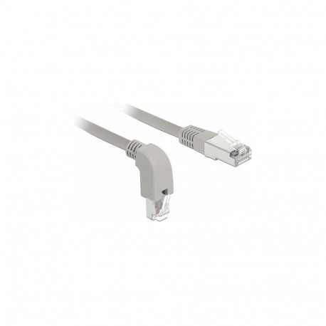 "Delock Netzwerkkabel RJ45 Cat.6 S/FTP unten gewinkelt / gerade 0,5 m"
