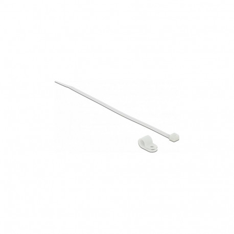 Kinnitusklamber 7,9mm koos kaablisidemega L 250 x B 3,6mm, valge