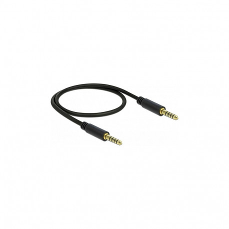 "Delock Klinkenkabel 4,4 mm 5 Pin Stecker zu Stecker 0,5 m schwarz"