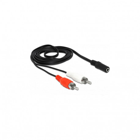 "Audio Kabel 2 x Cinchstecker zu 1 x 3,5 mm 3 Pin Klinkenbuchse 1,4 m"