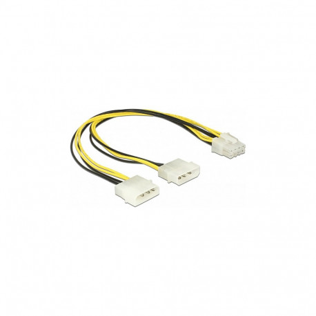 "Stromkabel 2 x 4 Pin Molex Stecker > 8 Pin EPS Stecker 30 cm"