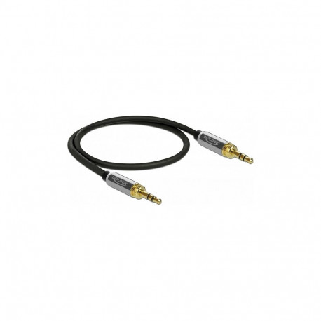 "Delock Klinkenkabel 3,5 mm 3 Pin Stecker zu Stecker mit Schraubadapter 0,5 m"