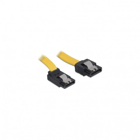 "Delock SATA 3 Gb/s Kabel gerade auf oben gewinkelt 30 cm gelb"