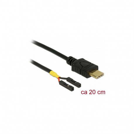 "Delock Kabel USB Type-C™ Stecker > 2 x Pfostenbuchse einzeln Strom 20 cm"