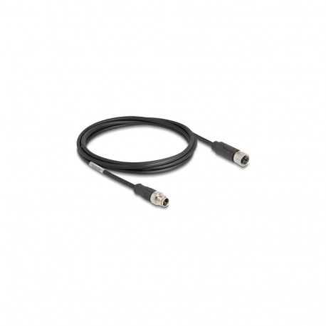 "Delock M12 Kabel X-kodiert 8 Pin Stecker zu Buchse PVC 2 m"