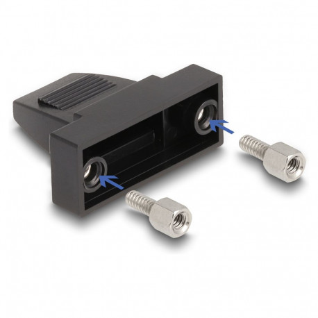 Delock D-Sub 9-pin pistiku / pesa plastikkorpus lamekaablile