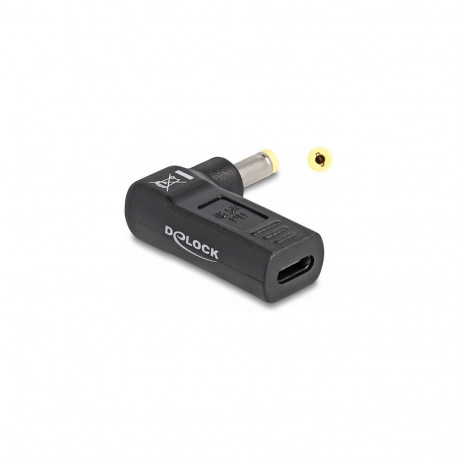 Delock sülearvuti laadimiskaabli adapter USB Type-C™ pesa HP 4,8 x 1,7 mm pistik 90° nurga all