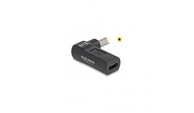 "Delock Adapter für Notebook Ladekabel USB Type-C™ Buchse zu HP 4,8 x 1,7 mm Stecker 90° gewinkelt"