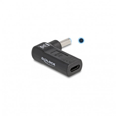 Delock sülearvuti laadimiskaabli adapter USB Type-C™ pesa HP 4,5 x 3,0 mm pistik 90° nurga all