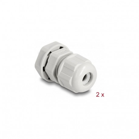 "Delock EX-Kabelverschraubung M12 grau 2 Stück"