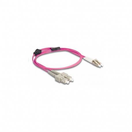 "Delock LWL Kabel mit Metallarmierung LC Duplex zu SC Duplex Multimode OM4 1 m"