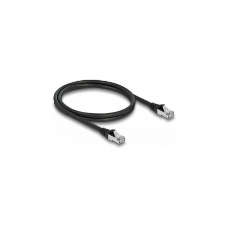 "Delock RJ45 Netzwerkkabel Cat.6A S/FTP PUR Outdoor 1 m schwarz"