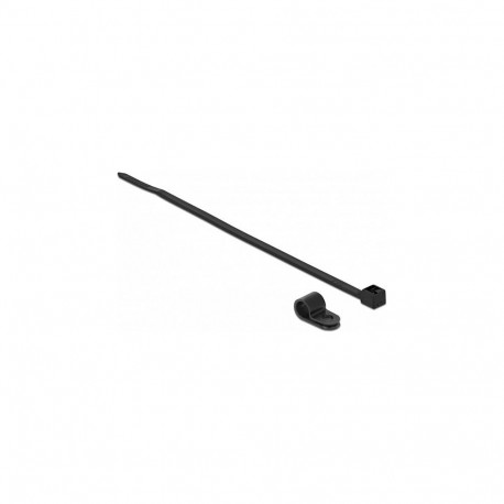 Kinnitusklamber 6,4mm kaabliköidikuga L 200 x B 3,6, must