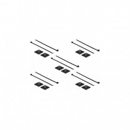 Delock kinnitusalus 40 x 40 mm koos kaablivitsaga L 250 x B 7,2 mm must