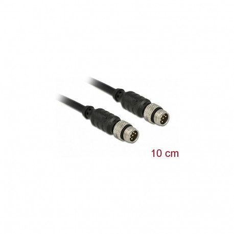 Delock M8 veekindel anduri/täituri pikenduskaabel 6 Pin pistik-pistik 10 cm