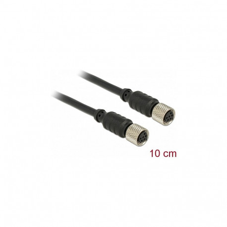 "Delock M8 Sensor- / Aktorverlängerungskabel 6 Pin Buchse zu 6 Pin Buchse wasserdicht 10 cm"