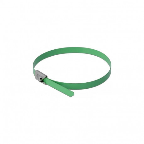 "Delock Edelstahlkabelbinder L 400 x B 4,6 mm grün 10 Stück"