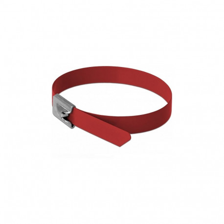 Delock roostevabast terasest kaablisidemed L 500 x B 7,9 mm punased, 10 tk