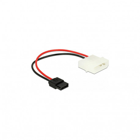 "Delock Stromkabel Molex 4 Pin Stecker zu Slim SATA 6 Pin Buchse 15 cm"