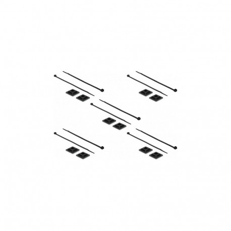 Delock must kinnitusalus 25 x 25 mm ja kaabliside L 300 x B 4,8 mm