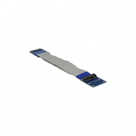 "Delock Verlängerung Mini PCI Express / mSATA Stecker > Slot Riser Karte mit flexiblem Kabel 13 cm"