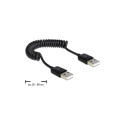 Delock USB 2.0-A isane - isane spiraalkaabel