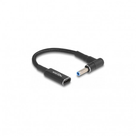 "Delock Adapterkabel für Notebook Ladekabel USB Type-C™ Buchse zu HP 4,5 x 3,0 mm Stecker 90° gewink