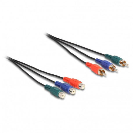 Cinch RGB pikenduskaabel 3 × pistik 3 × pesa 1m