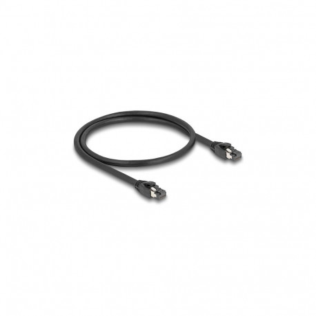 "Delock RJ45 Netzwerkkabel Cat.8.1 S/FTP 50 cm bis 40 Gbps schwarz"