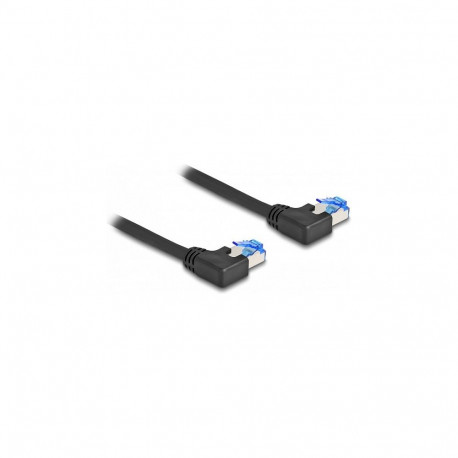"Delock RJ45 Netzwerkkabel Cat.6A S/FTP links gewinkelt 1 m schwarz"