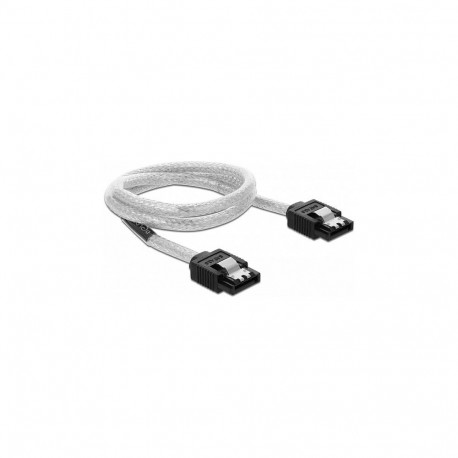 "Delock SATA 6 Gb/s Kabel 50 cm transparent"