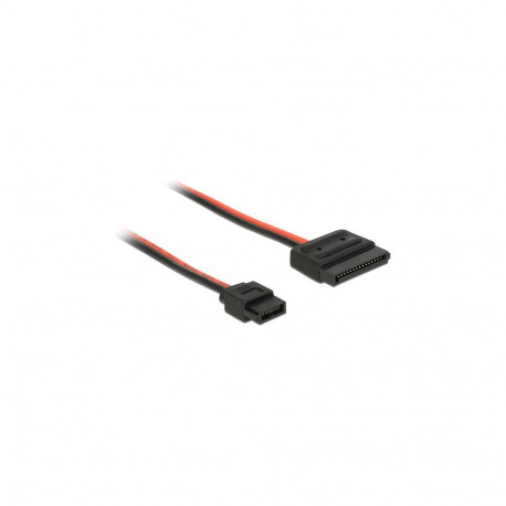 "Delock Kabel Power SATA 15 Pin Buchse > Power Slim SATA 6 Pin Buchse (5 V) 24 cm"